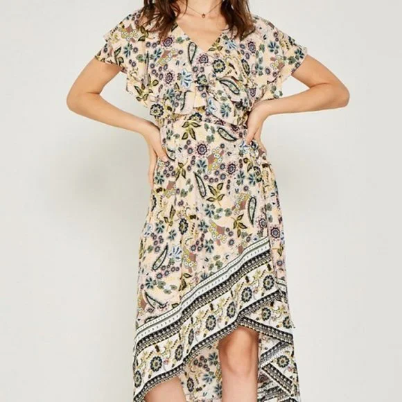 NWT Hayden LA Floral Wrap Dress - Picture 6 of 6